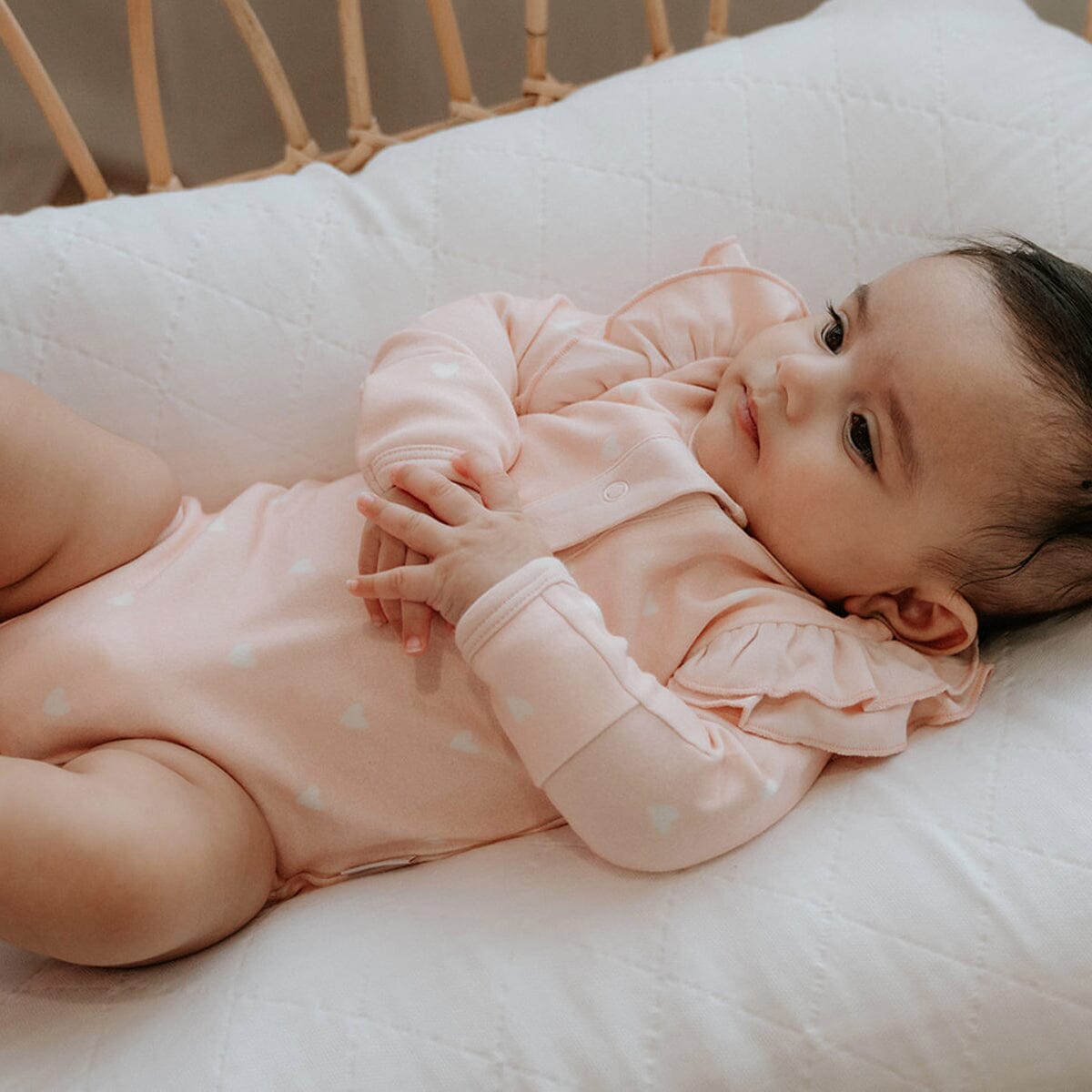 Pink Hearts LS Bodysuit