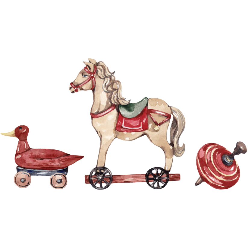 Red Vintage Toys Bodysuit