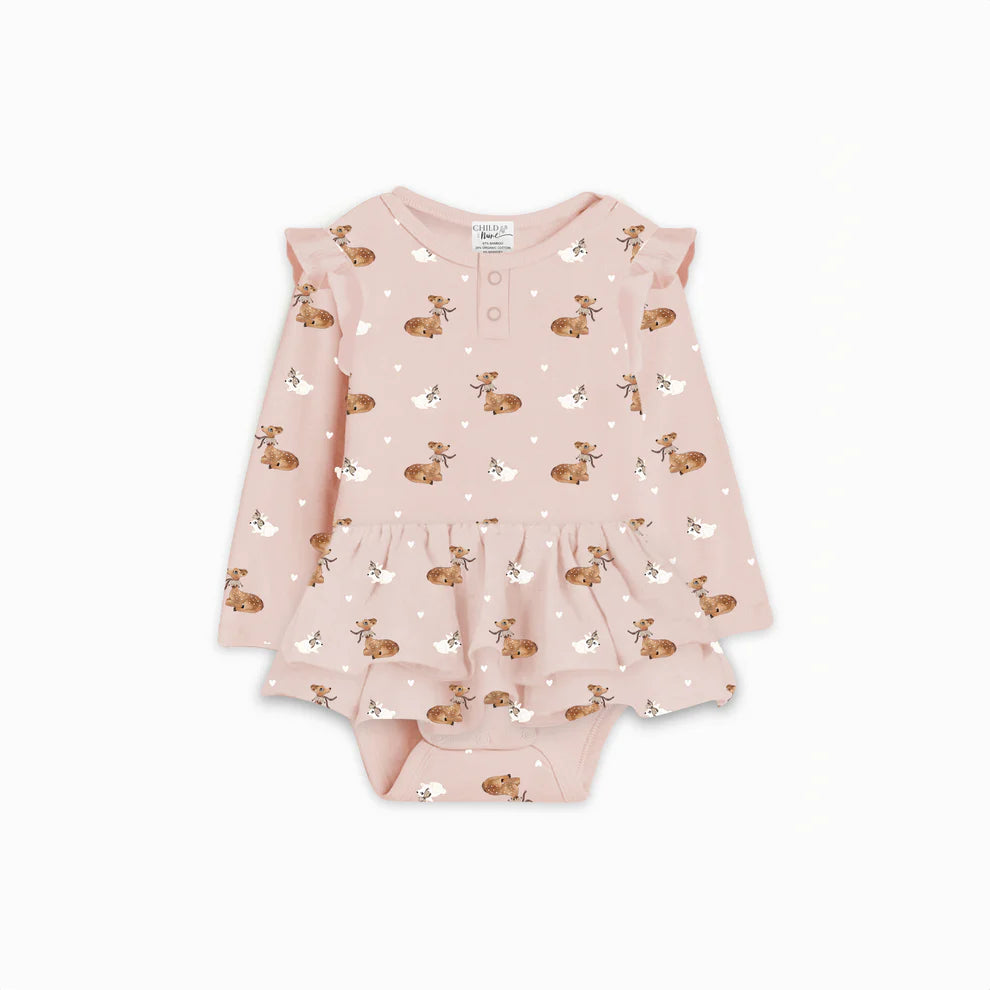 Classic Fawn LS Onesie Flutter Dress