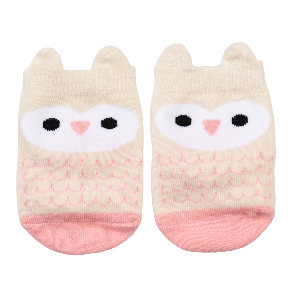 Pink Owl Baby Socks