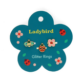 Lady Bug Glitter Rings (3 Piece)