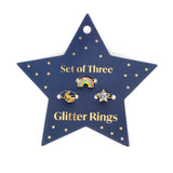 Star, Rainbow & Moon Glitter Rings