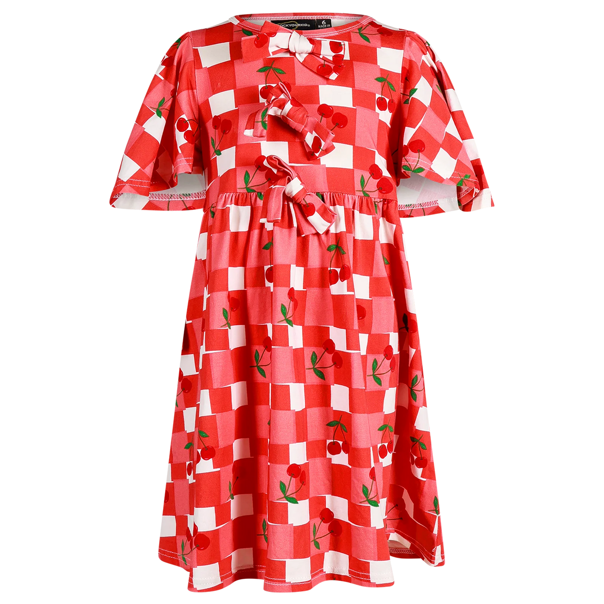 Cherry Check SS Bowie Dress