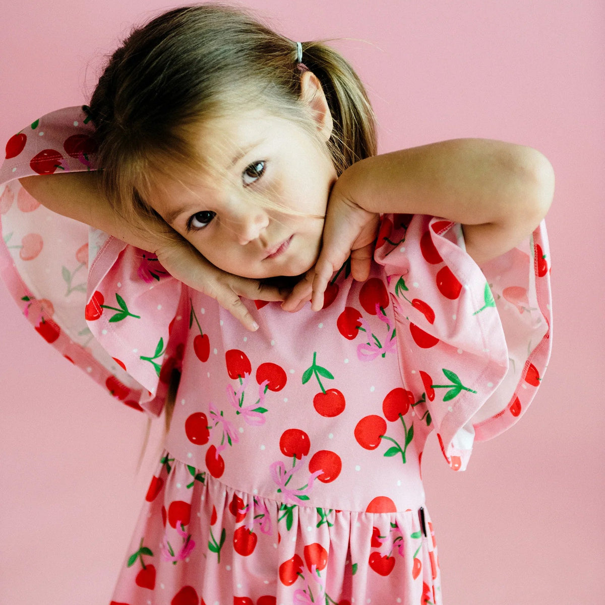 Cherry Polka SS Holiday Dress - Kawaii Kids Cherry Polka SS Holiday Dress - Kawaii Kids