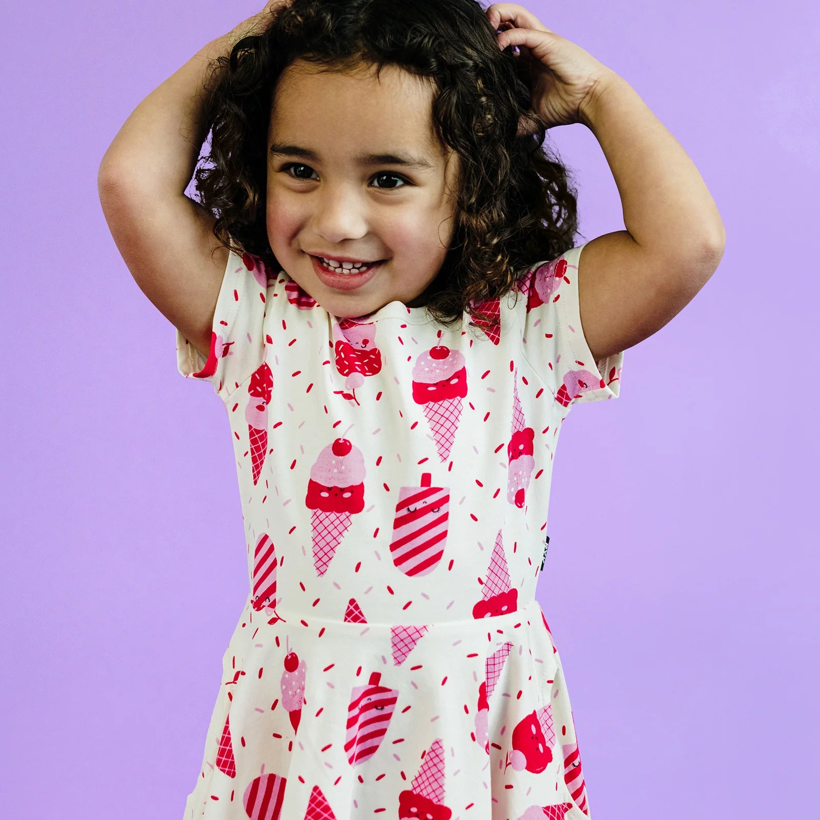 Ice Cream Cherry SS Waisted Dress