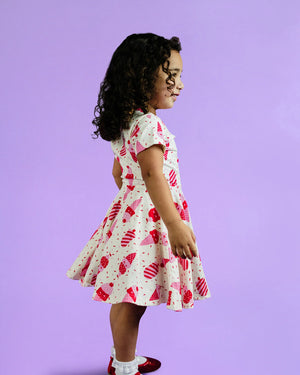 Ice Cream Cherry SS Waisted Dress
