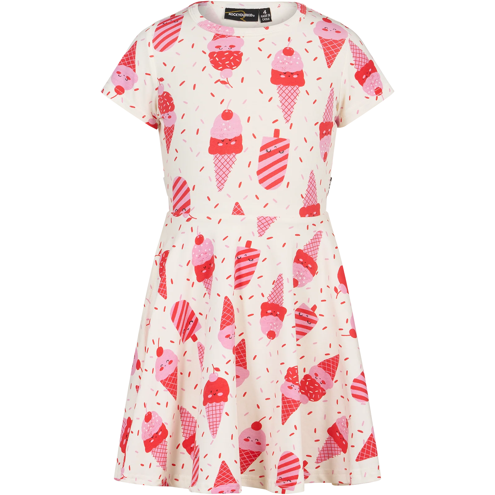 Ice Cream Cherry SS Waisted Dress