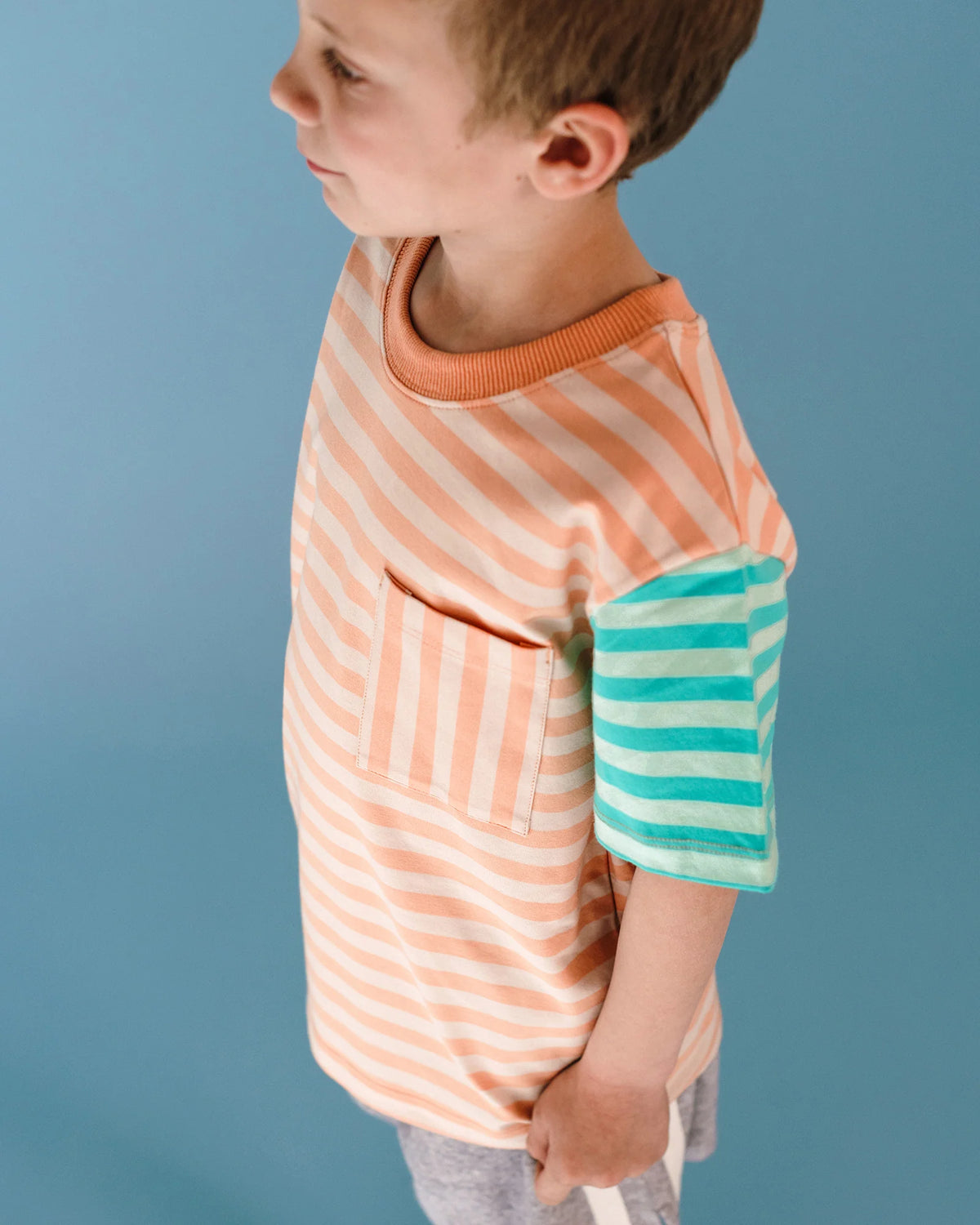 Printed Stripe SS Tee