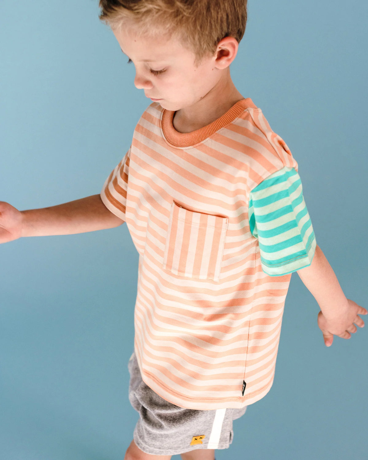 Printed Stripe SS Tee