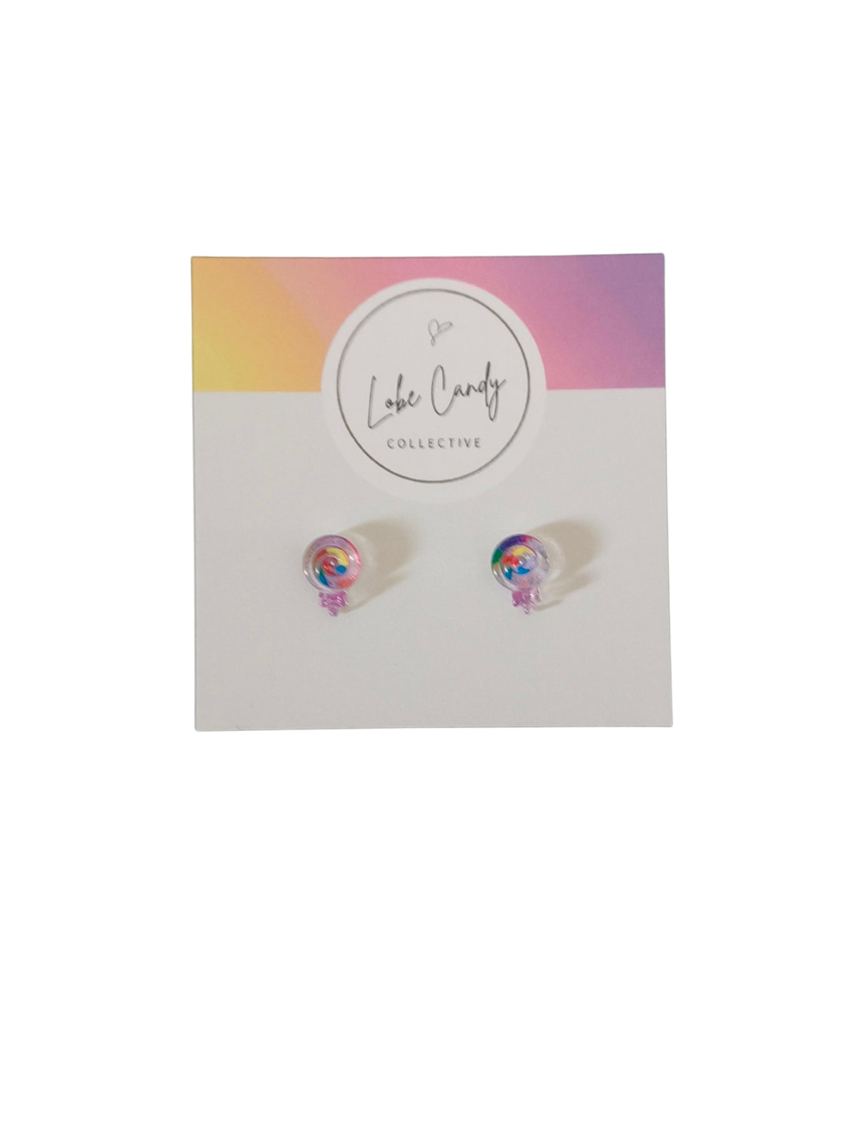 Rainbow Swirl Lollipop (Purple)