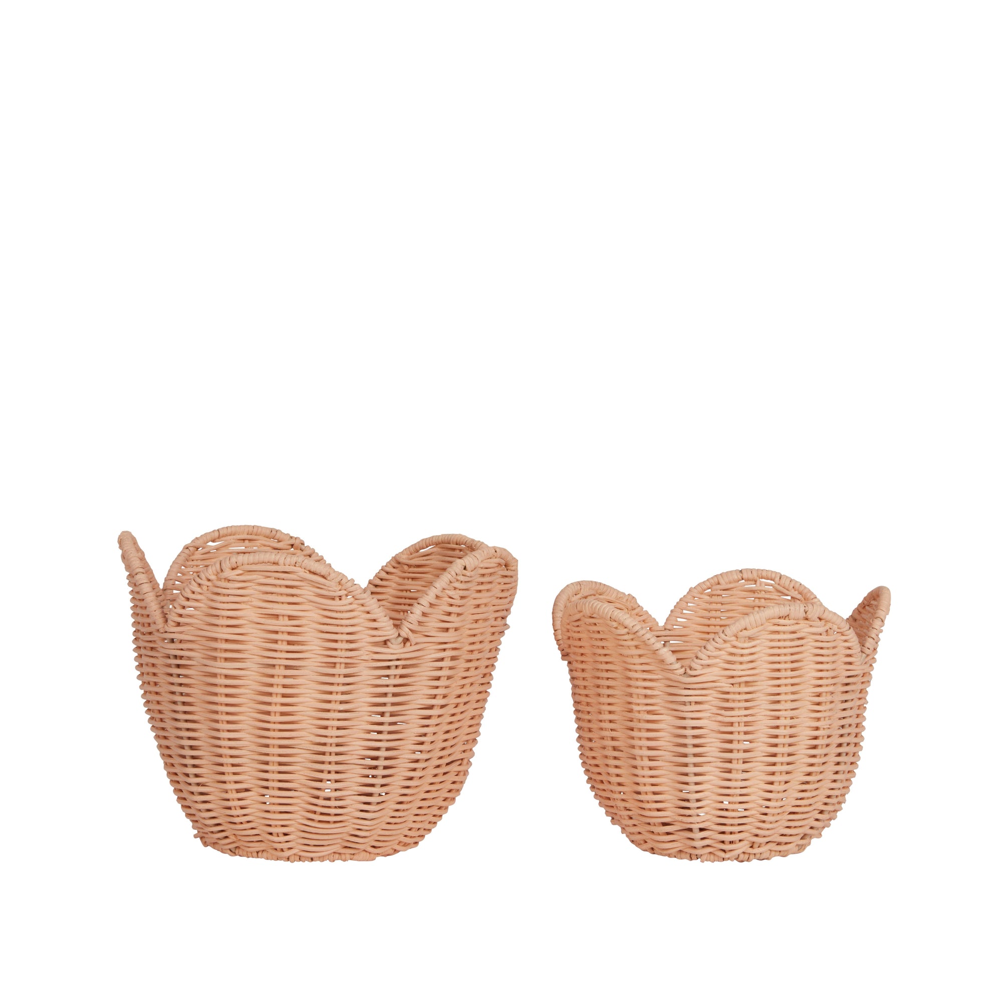 Rattan Lily Basket Set (Seashell Pink)