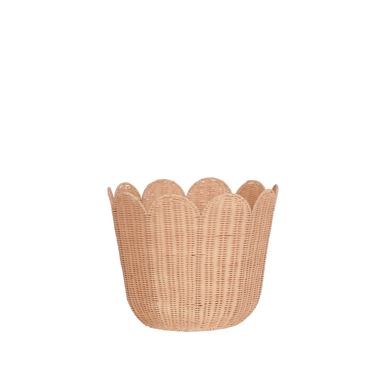 Rattan Tulip Basket (Seashell Pink)