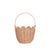 Rattan Tulip Carry Basket (Seashell Pink)