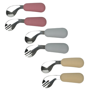 Curved Spoon & Fork (9 Colours)