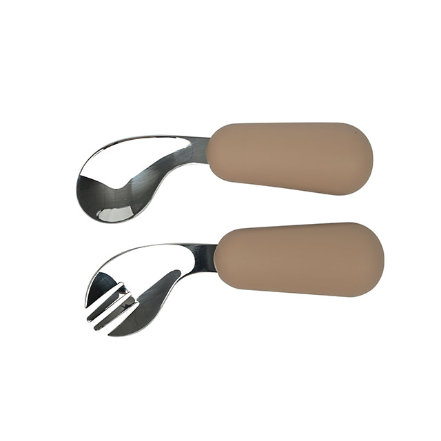 Curved Spoon & Fork (9 Colours)