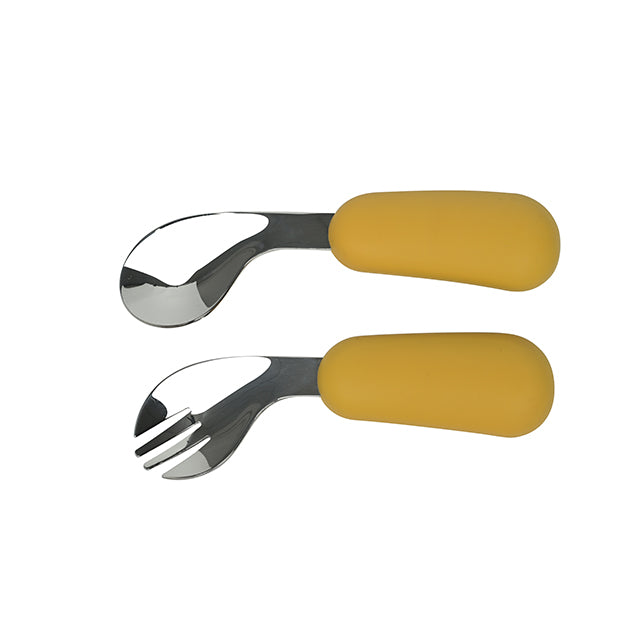 Curved Spoon & Fork (9 Colours)