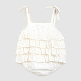 Stevie Playsuit (White Anglaise)