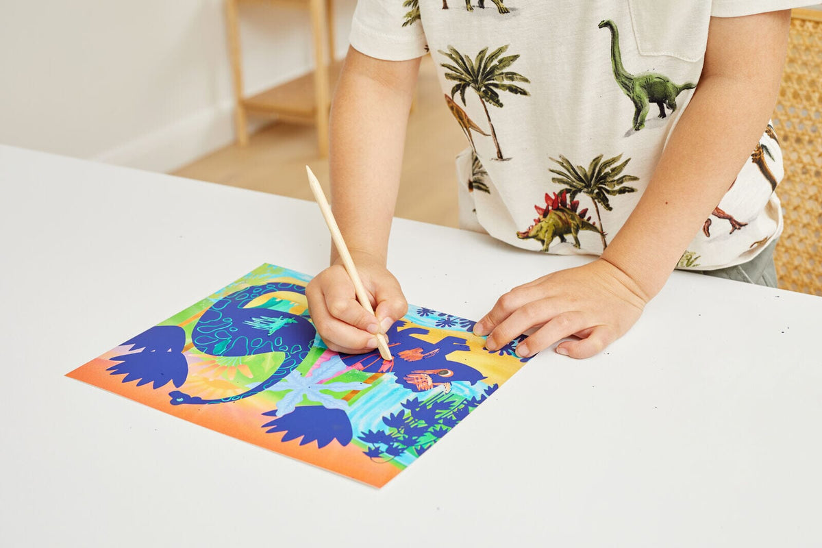 Scratch Art (Dinosaurs) Kawaii Kids