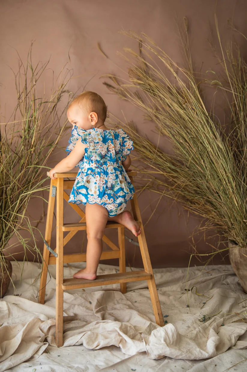 Sweetie Pie Romper (Moroccan Blue)
