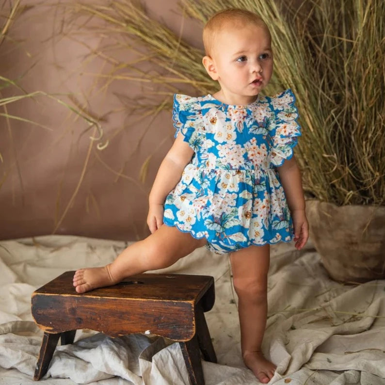 Sweetie Pie Romper (Moroccan Blue)