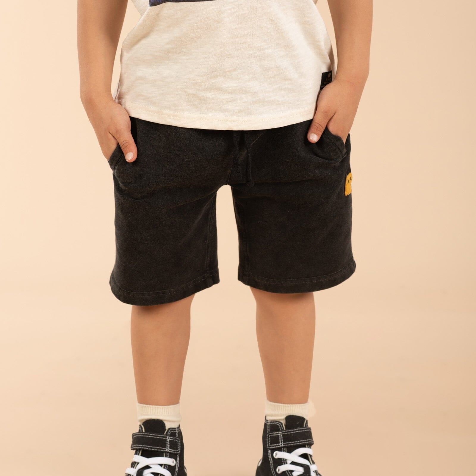 Vintage Black Track Shorts