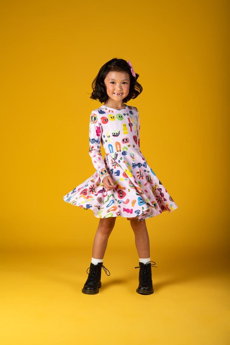 CANDYLAND WAISTED DRESS