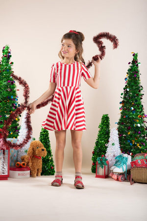 Christmas Stripe Mabel Dress