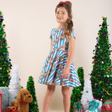 Reindeer Cheer Waisted Dress