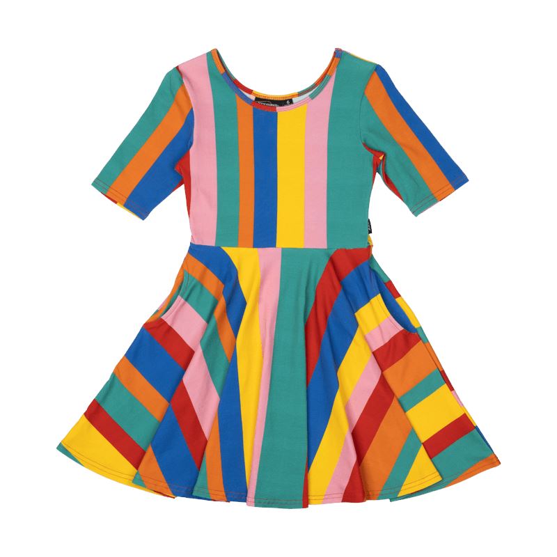 Rainbow Stripes Mabel Dress