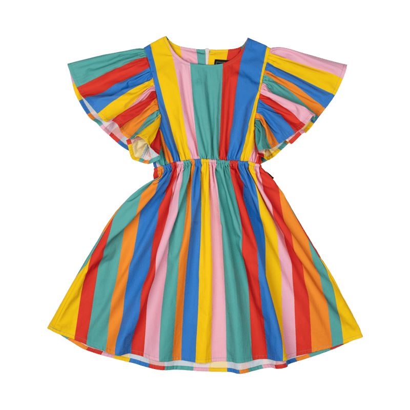 Rainbow Stripes Angel Wing Dress