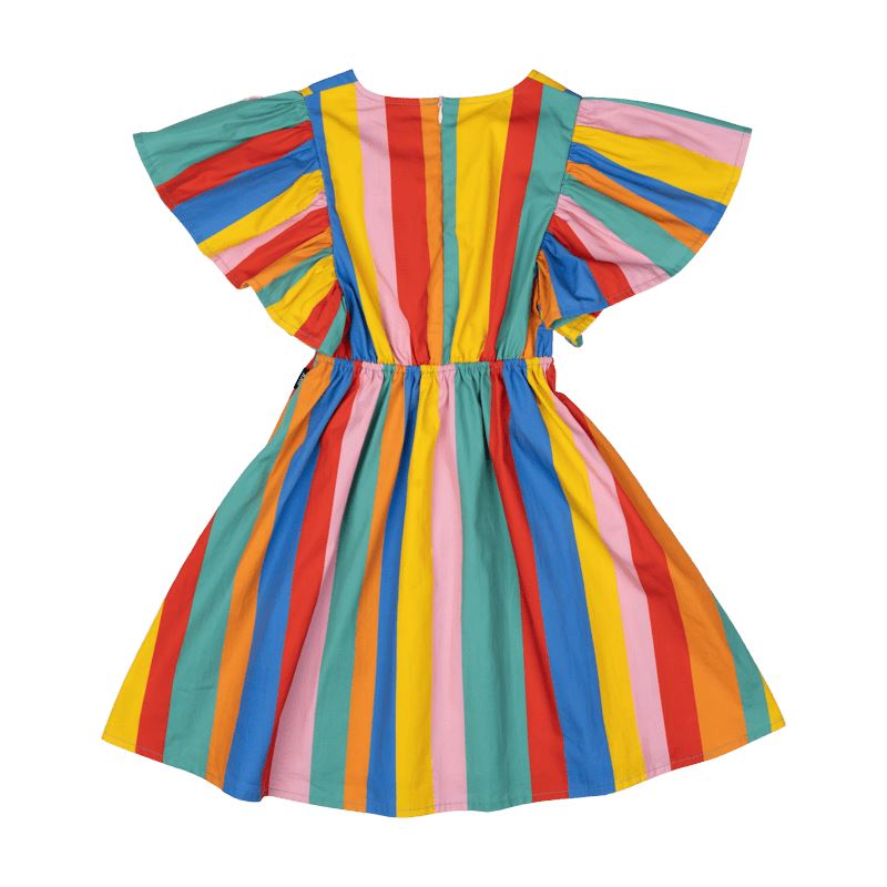 Rainbow Stripes Angel Wing Dress