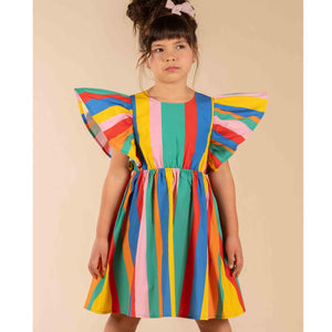 Rainbow Stripes Angel Wing Dress