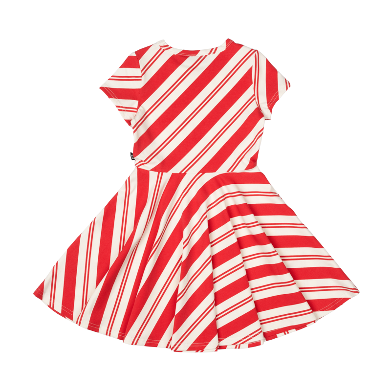 Candy Cane Stripe Waisted Dress