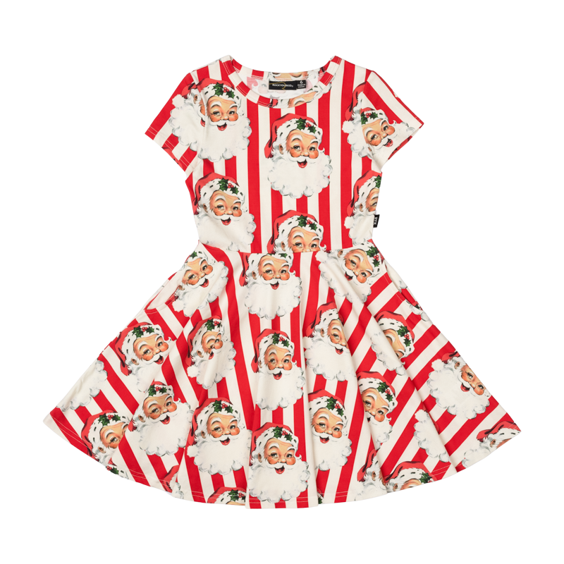 Santa Stripe Waisted Dress