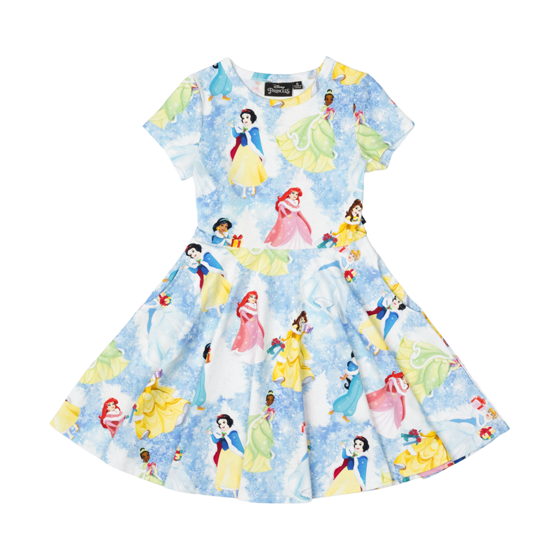 Princess Christmas Sparkle Waisted Dress - Kawaii Kids Princess Christmas Sparkle Waisted Dress - Kawaii Kids