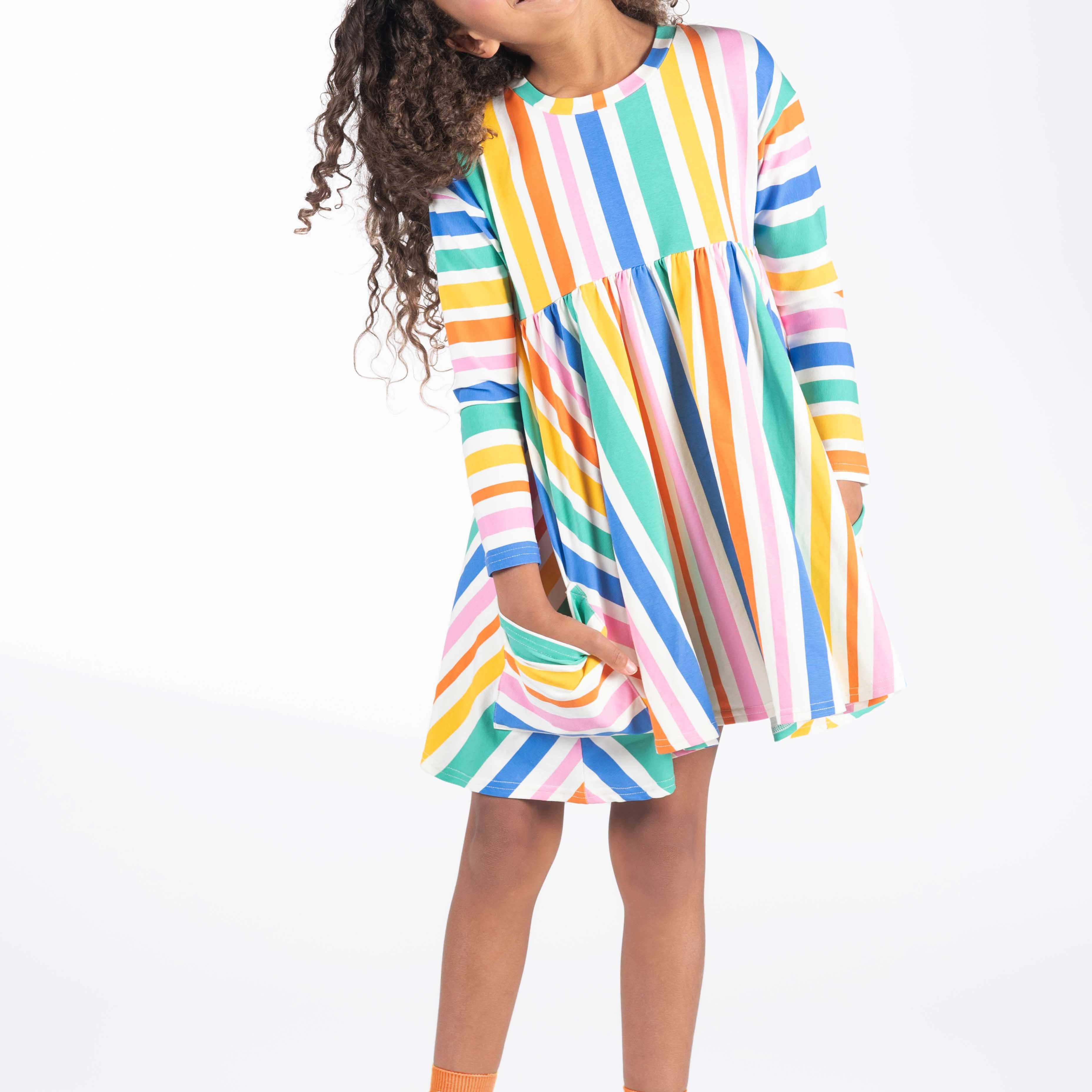 RAINBOW STRIPES DRESS