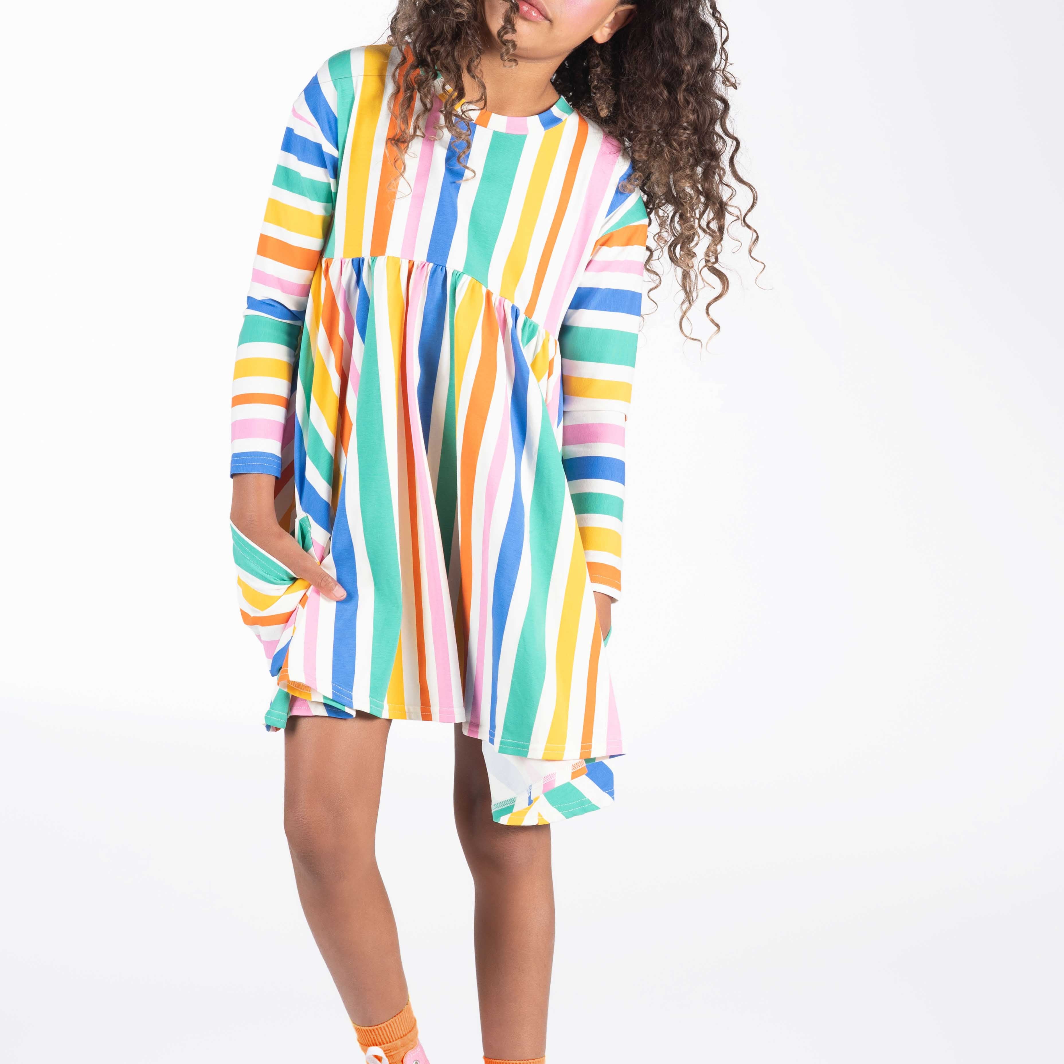 RAINBOW STRIPES DRESS