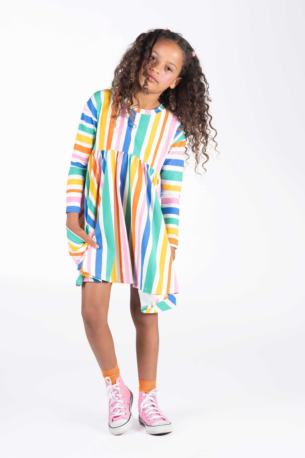 RAINBOW STRIPES DRESS