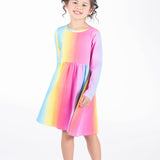 RAINBOW LONG SLEEVE DRESS