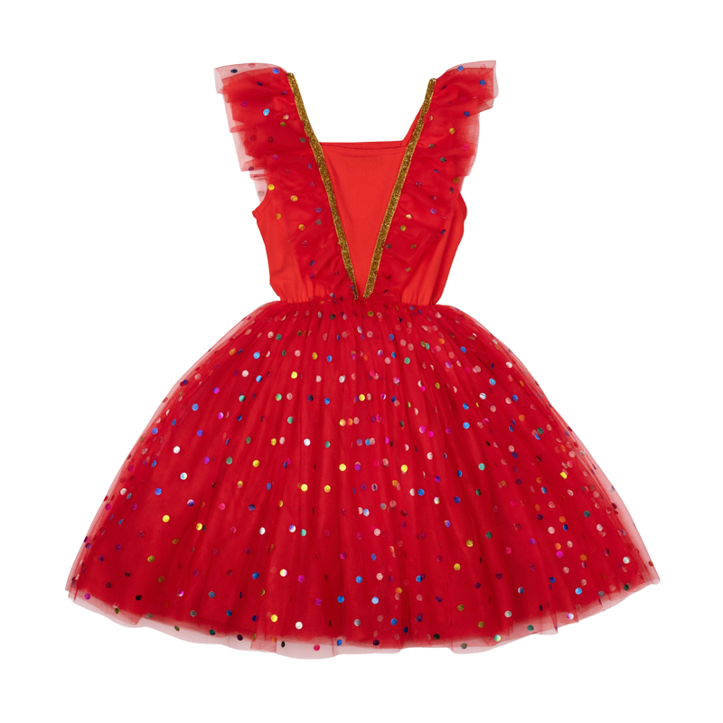 Red Party Tulle Dress
