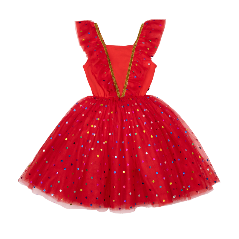Red Party Tulle Dress