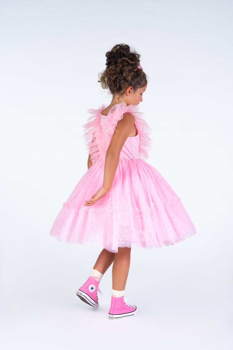 PINK HEART TULLE PARTY DRESS