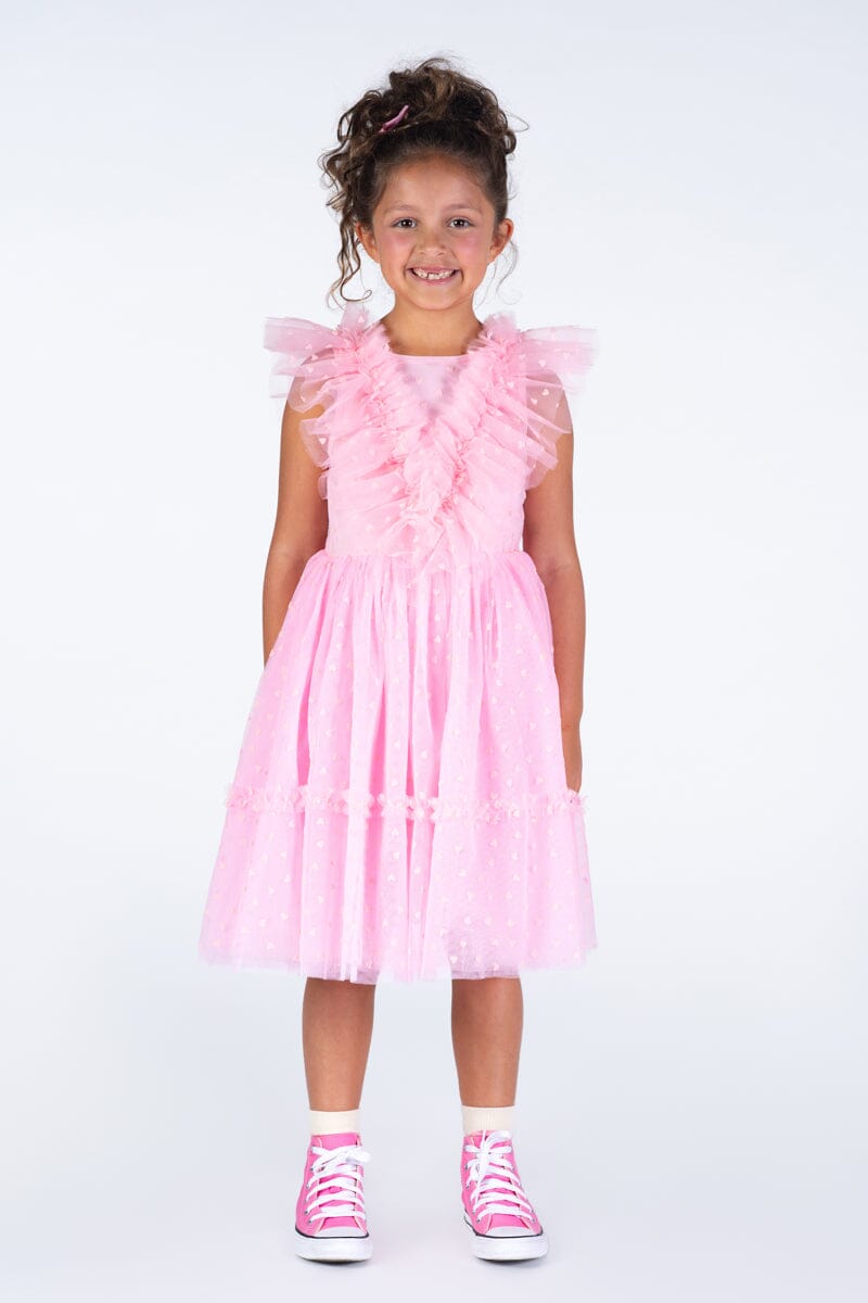 PINK HEART TULLE PARTY DRESS