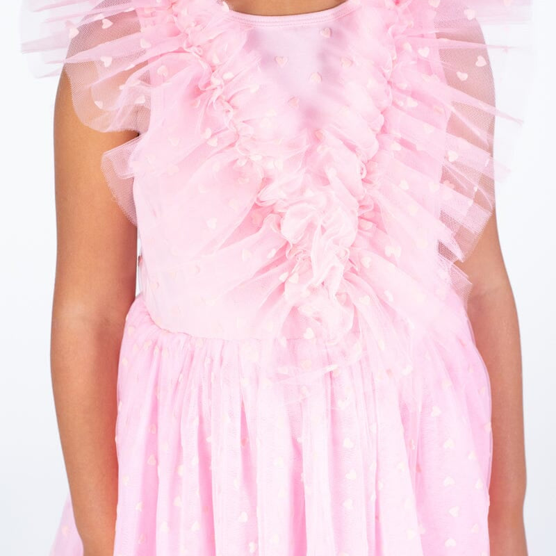 PINK HEART TULLE PARTY DRESS