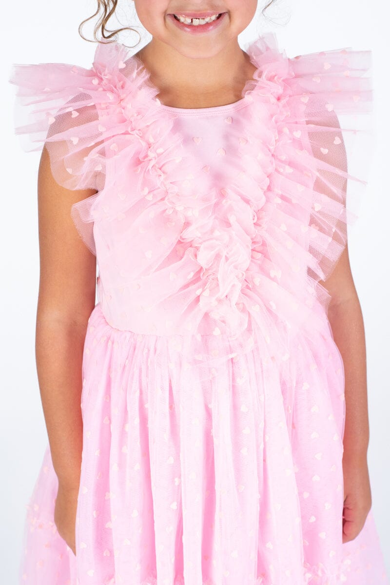PINK HEART TULLE PARTY DRESS