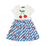 Cherry Stripes T-Shirt Dress