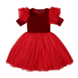 Red Velvet Sparkle Party Dress