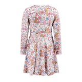 Ditsy Bunny Long Sleeve Waisted Dress