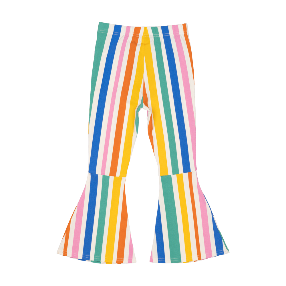 RAINBOW STRIPES HIGH WAISTED FLARES