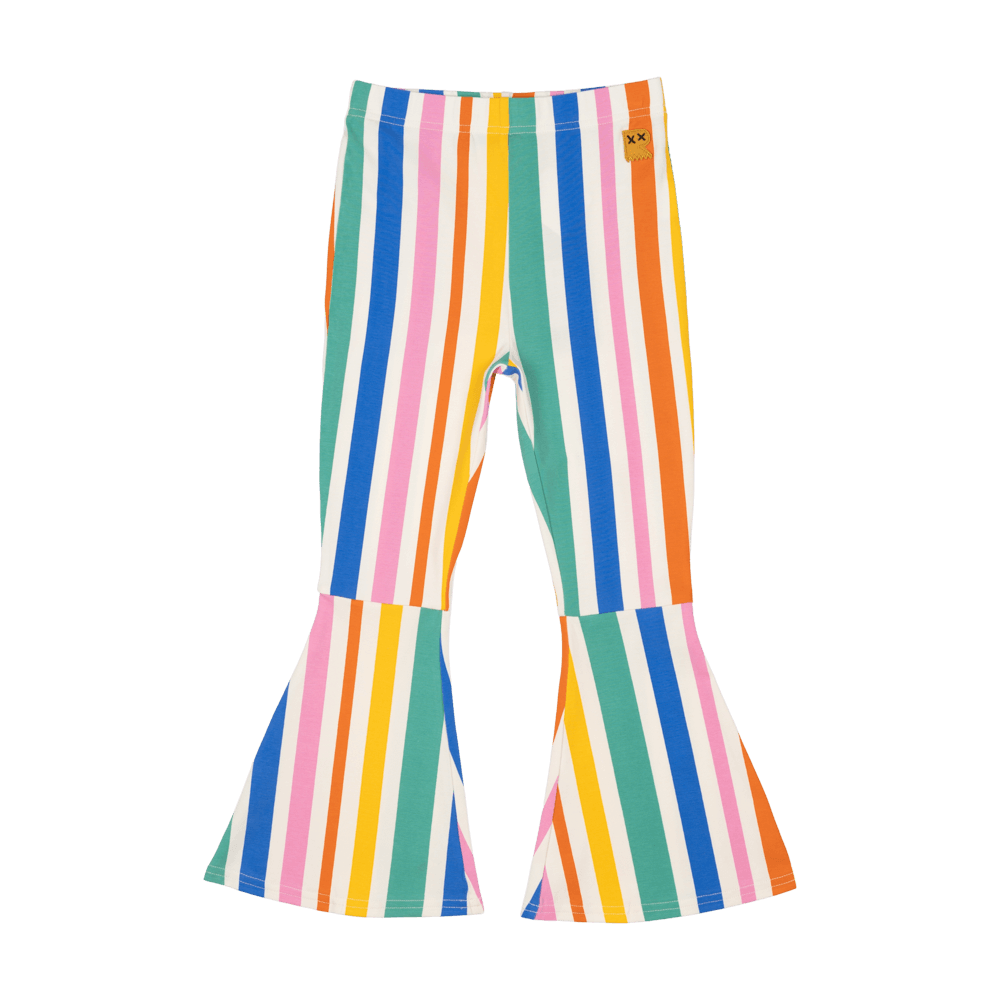 RAINBOW STRIPES HIGH WAISTED FLARES